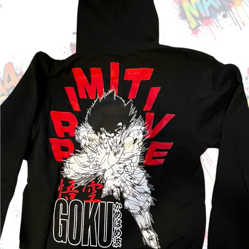 Primitive Black Zip Up hoodie- Dragonball z collab